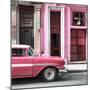 Cuba Fuerte Collection SQ - Old Classic American Pink Car-Philippe Hugonnard-Mounted Photographic Print