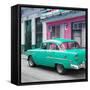 Cuba Fuerte Collection SQ - Old Cuban Coral Green Car-Philippe Hugonnard-Framed Stretched Canvas