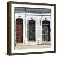 Cuba Fuerte Collection SQ - Old Cuban Facade-Philippe Hugonnard-Framed Photographic Print