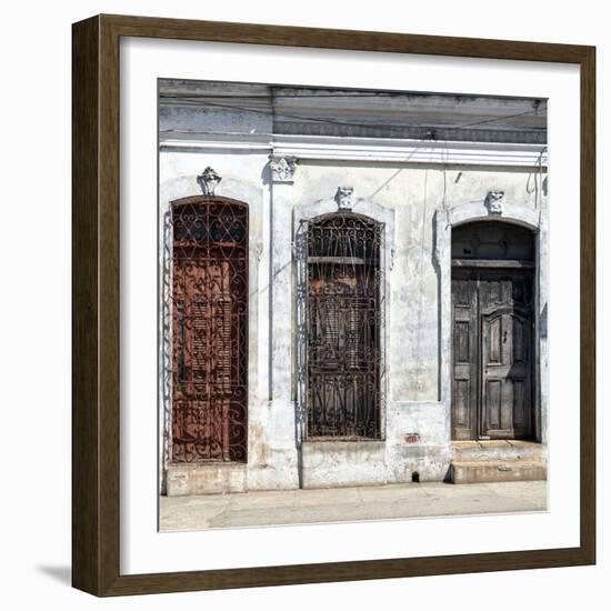 Cuba Fuerte Collection SQ - Old Cuban Facade-Philippe Hugonnard-Framed Photographic Print