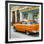 Cuba Fuerte Collection SQ - Old Cuban Orange Car-Philippe Hugonnard-Framed Photographic Print