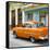 Cuba Fuerte Collection SQ - Old Cuban Orange Car-Philippe Hugonnard-Framed Stretched Canvas