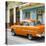 Cuba Fuerte Collection SQ - Old Cuban Orange Car-Philippe Hugonnard-Stretched Canvas