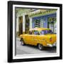 Cuba Fuerte Collection SQ - Old Cuban Yellow Car-Philippe Hugonnard-Framed Photographic Print