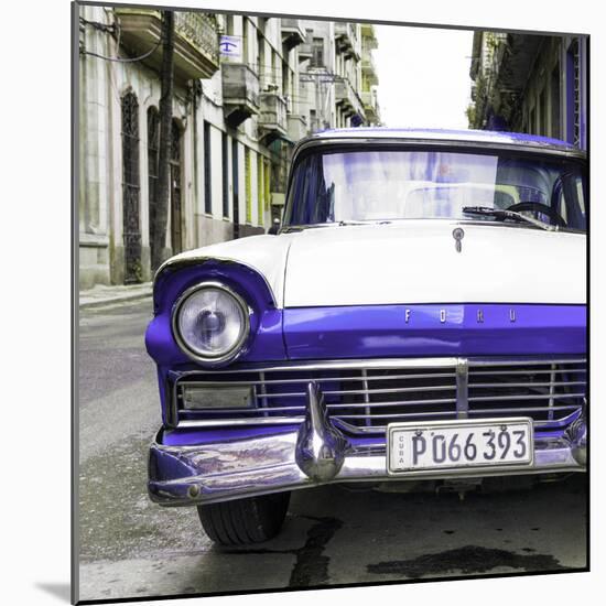 Cuba Fuerte Collection SQ - Old Ford Purple Car-Philippe Hugonnard-Mounted Photographic Print