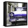 Cuba Fuerte Collection SQ - Old Ford Purple Car-Philippe Hugonnard-Framed Stretched Canvas
