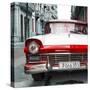Cuba Fuerte Collection SQ - Old Ford Red Car-Philippe Hugonnard-Stretched Canvas