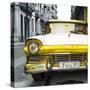 Cuba Fuerte Collection SQ - Old Ford Yellow Car-Philippe Hugonnard-Stretched Canvas