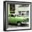 Cuba Fuerte Collection SQ - Old Green Car in the Streets of Havana-Philippe Hugonnard-Framed Photographic Print