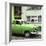 Cuba Fuerte Collection SQ - Old Green Car in the Streets of Havana-Philippe Hugonnard-Framed Photographic Print