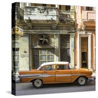 Cuba Fuerte Collection SQ - Old Orange Car in Havana-Philippe Hugonnard-Stretched Canvas