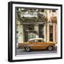 Cuba Fuerte Collection SQ - Old Orange Car in Havana-Philippe Hugonnard-Framed Photographic Print