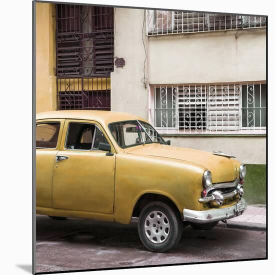 Cuba Fuerte Collection SQ - Old Orange Car in the Streets of Havana-Philippe Hugonnard-Mounted Photographic Print