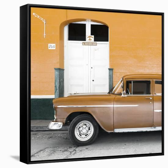 Cuba Fuerte Collection SQ - Old Orange Car-Philippe Hugonnard-Framed Stretched Canvas