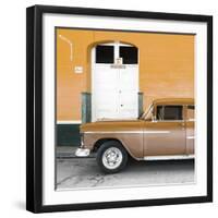 Cuba Fuerte Collection SQ - Old Orange Car-Philippe Hugonnard-Framed Photographic Print
