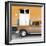 Cuba Fuerte Collection SQ - Old Orange Car-Philippe Hugonnard-Framed Photographic Print