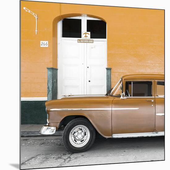 Cuba Fuerte Collection SQ - Old Orange Car-Philippe Hugonnard-Mounted Photographic Print