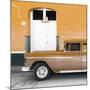 Cuba Fuerte Collection SQ - Old Orange Car-Philippe Hugonnard-Mounted Photographic Print