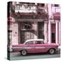 Cuba Fuerte Collection SQ - Old Pink Car in Havana-Philippe Hugonnard-Stretched Canvas