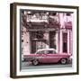 Cuba Fuerte Collection SQ - Old Pink Car in Havana-Philippe Hugonnard-Framed Photographic Print