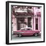 Cuba Fuerte Collection SQ - Old Pink Car in Havana-Philippe Hugonnard-Framed Photographic Print