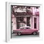 Cuba Fuerte Collection SQ - Old Pink Car in Havana-Philippe Hugonnard-Framed Photographic Print