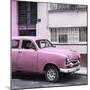 Cuba Fuerte Collection SQ - Old Pink Car in the Streets of Havana-Philippe Hugonnard-Mounted Photographic Print