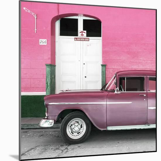 Cuba Fuerte Collection SQ - Old Pink Car-Philippe Hugonnard-Mounted Photographic Print