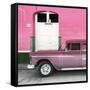 Cuba Fuerte Collection SQ - Old Pink Car-Philippe Hugonnard-Framed Stretched Canvas