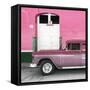 Cuba Fuerte Collection SQ - Old Pink Car-Philippe Hugonnard-Framed Stretched Canvas