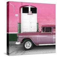 Cuba Fuerte Collection SQ - Old Pink Car-Philippe Hugonnard-Stretched Canvas