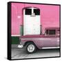 Cuba Fuerte Collection SQ - Old Pink Car-Philippe Hugonnard-Framed Stretched Canvas