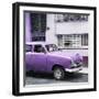 Cuba Fuerte Collection SQ - Old Purple Car in the Streets of Havana-Philippe Hugonnard-Framed Photographic Print