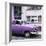 Cuba Fuerte Collection SQ - Old Purple Car in the Streets of Havana-Philippe Hugonnard-Framed Photographic Print