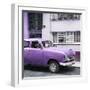 Cuba Fuerte Collection SQ - Old Purple Car in the Streets of Havana-Philippe Hugonnard-Framed Photographic Print