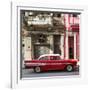 Cuba Fuerte Collection SQ - Old Red Car in Havana-Philippe Hugonnard-Framed Photographic Print