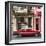 Cuba Fuerte Collection SQ - Old Red Car in Havana-Philippe Hugonnard-Framed Photographic Print