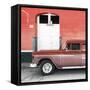 Cuba Fuerte Collection SQ - Old Red Car-Philippe Hugonnard-Framed Stretched Canvas