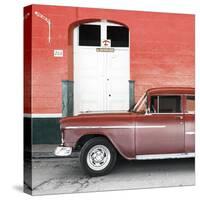 Cuba Fuerte Collection SQ - Old Red Car-Philippe Hugonnard-Stretched Canvas
