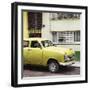 Cuba Fuerte Collection SQ - Old Yellow Car in the Streets of Havana-Philippe Hugonnard-Framed Photographic Print