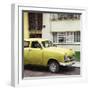 Cuba Fuerte Collection SQ - Old Yellow Car in the Streets of Havana-Philippe Hugonnard-Framed Photographic Print