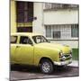 Cuba Fuerte Collection SQ - Old Yellow Car in the Streets of Havana-Philippe Hugonnard-Mounted Photographic Print