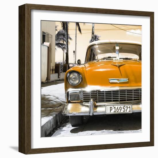 Cuba Fuerte Collection SQ - Orange Chevy-Philippe Hugonnard-Framed Photographic Print