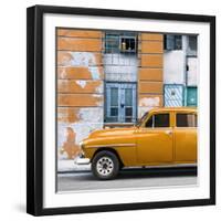 Cuba Fuerte Collection SQ - Orange Classic American Car-Philippe Hugonnard-Framed Photographic Print