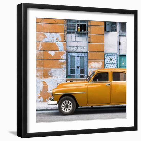 Cuba Fuerte Collection SQ - Orange Classic American Car-Philippe Hugonnard-Framed Photographic Print