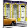 Cuba Fuerte Collection SQ - Orange Vintage Car in Havana II-Philippe Hugonnard-Mounted Photographic Print