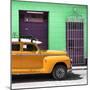 Cuba Fuerte Collection SQ - Orange Vintage Car-Philippe Hugonnard-Mounted Photographic Print