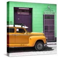 Cuba Fuerte Collection SQ - Orange Vintage Car-Philippe Hugonnard-Stretched Canvas