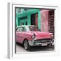 Cuba Fuerte Collection SQ - Pink Chevrolet Cuban-Philippe Hugonnard-Framed Photographic Print