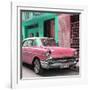 Cuba Fuerte Collection SQ - Pink Chevrolet Cuban-Philippe Hugonnard-Framed Photographic Print